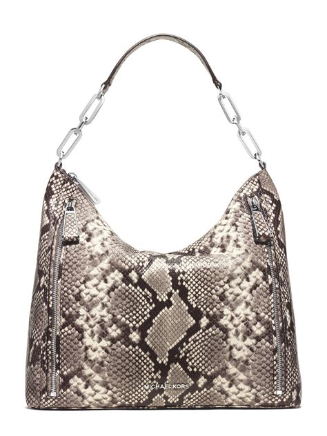 michael kors purses newbury snake|Michael Kors leather shoulder bag.